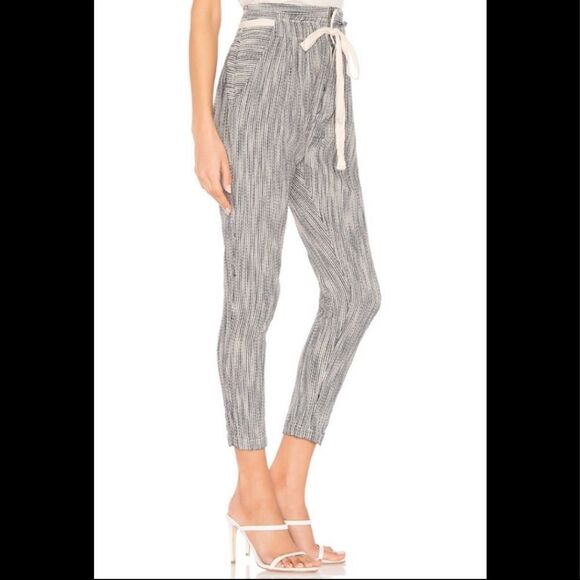 Free people‎ blue and white paper bag pants size 2 - Picture 4 of 4